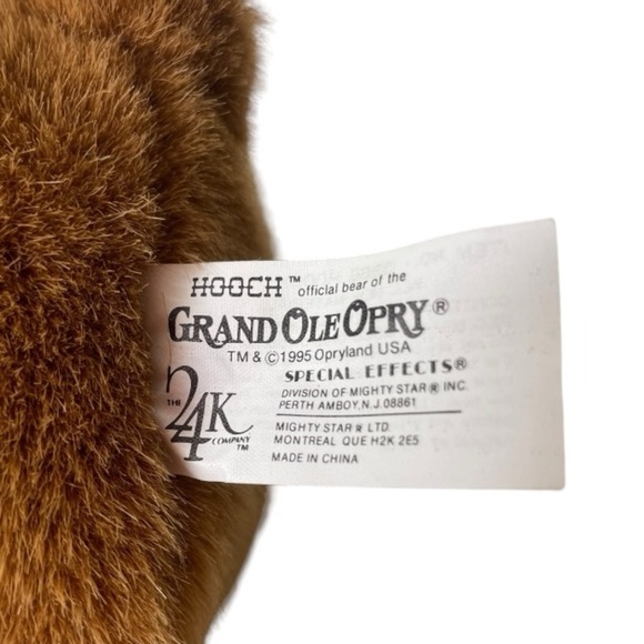 NWT Vintage 1995 Grand Ole Opry Hooch Bear Plush - Picture 10 of 11